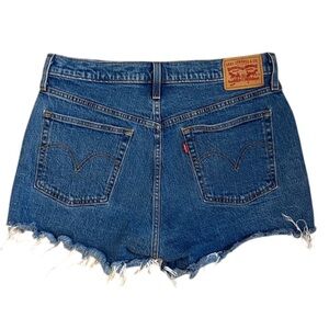 Levi’s 501 Jean Shorts Button Fly Cutoff Distressed High Rise Size 32